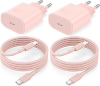 Usb C LadegeräT 25W 2Pack Schnellladekabel FüR Iphone Ipad Pro/Air 2M Kabel