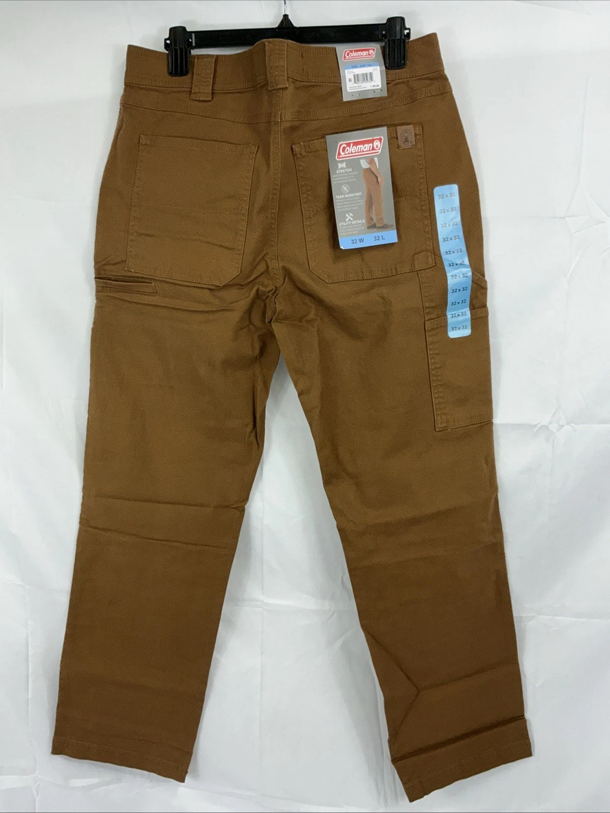NWT Coleman Men’s 32x32 Tear Resistant, Stretch Canvas Utility Work Pants Copper