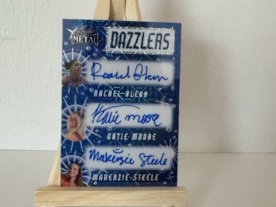 2024 Leaf Metal Women of Sport Dazzlers Glenn Moore Steele Triple Auto Card 1/1
