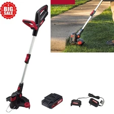 20V Max Cordless 12-Inch Grass String Trimmer Garden Yard Cutter Mower Portable