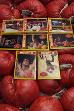 1979 Rocky II Trading Card Lot (8) Vintage Movie Cards Apollo Creed Boxing Scene