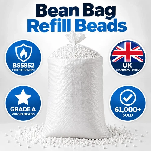 Bean Bag Refill Booster Polystyrene beanbag Beads Filling Top Up Bag Beans Balls