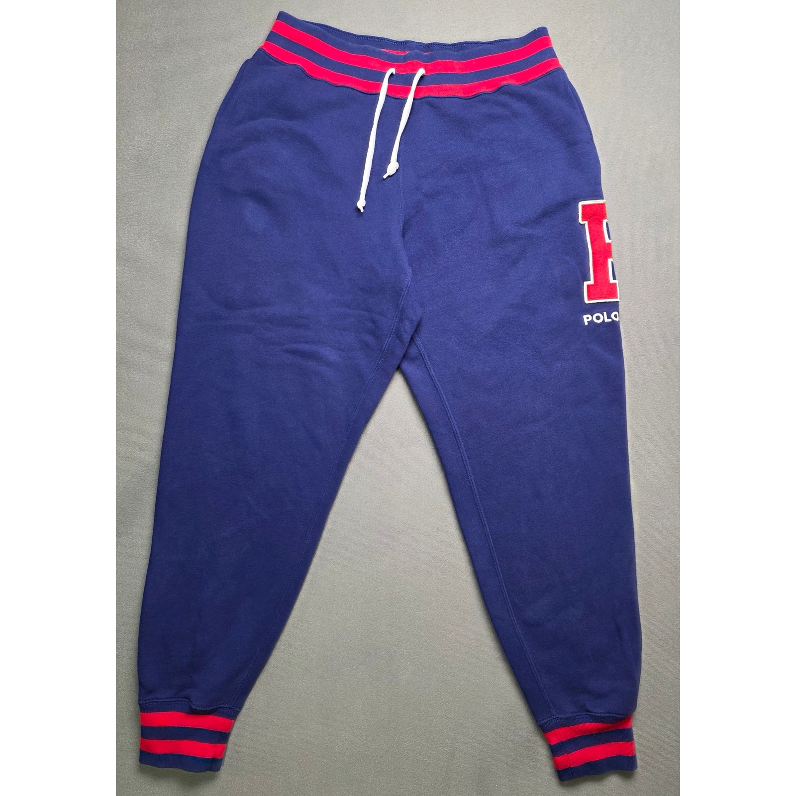 Polo Ralph Lauren Mens Medium Jogger Sweat Suit Set Red Blue Sweatpant Sweater