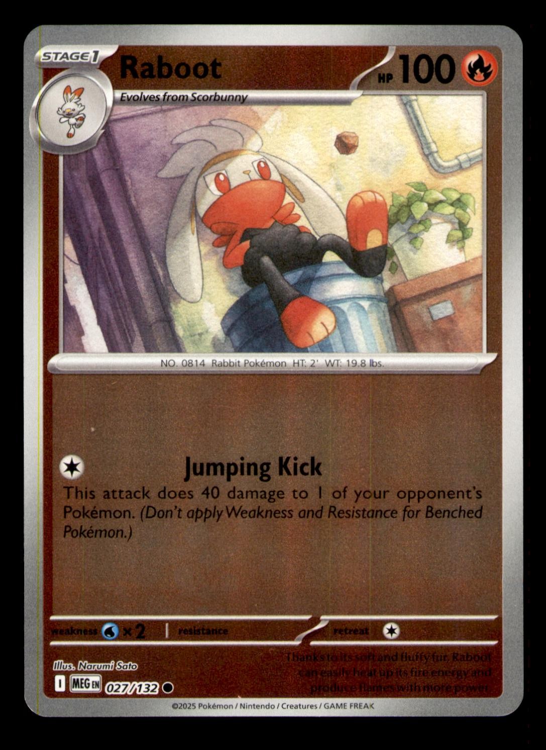 Raboot (Friend Ball) 037/217 Common Ascended Heroes Pokemon Reverse Holo NM