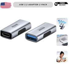 USB 3.2 Adapter 2 Pack, USB C Female to USB a Female Connector OTG Adapter 10Gbp