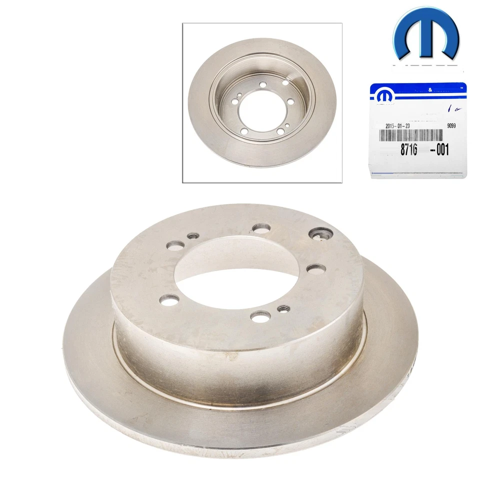 Set of 2 Disc Brake Rotor V5018716AA for Chrysler Dodge Mitsubishi Eagle 96-05 - Image 4 of 4