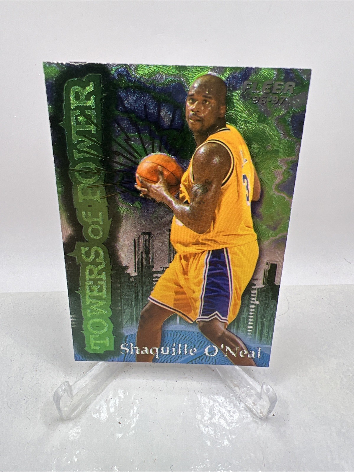1996-97 Fleer - Towers of Power Shaquille O'Neal #7