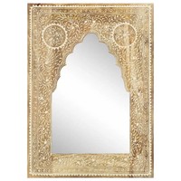 Handbemalt Spiegel Massivholz Mango 40X55 Cm