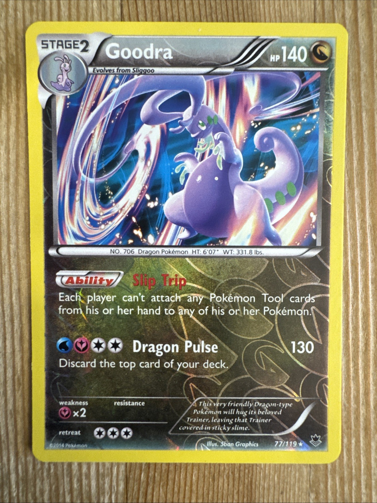 Pokemon - Goodra - 77/119 - Rare Holo - Reverse Holo - XY - Phantom Forces - LP