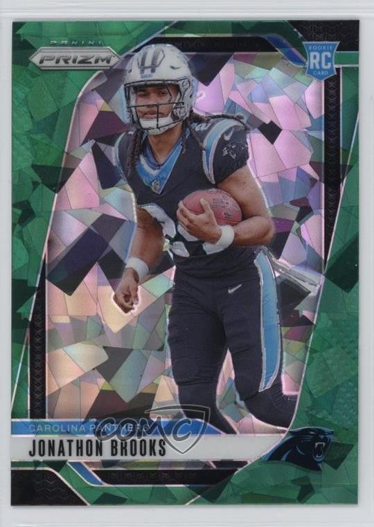 2024 Panini Prizm Rookies Green Ice Prizm Jonathon Brooks #357 1k9t