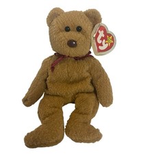 TY Beanie Baby Very Rare Curly the Bear with Tag Errors 1993/1996  Brown Nose