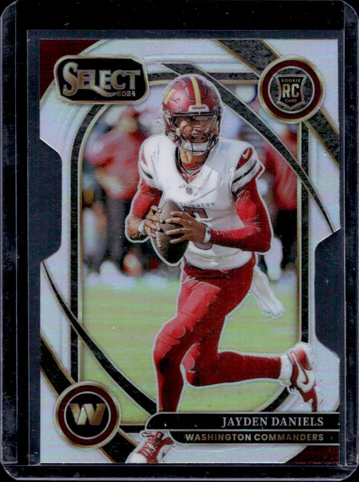 2024 Panini Select Jayden Daniels Club RC Silver Prizm Die-Cut #217 Commanders