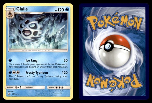 Pokemon Cosmic Eclipse Glalie 48/236 2019 Rare