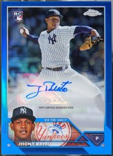 2023 Topps Chrome Update - Autographs Blue Baseball Jhony Brito #AC-JBR NM