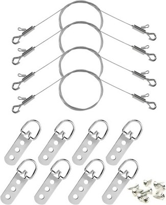 Picture Hanging Wire Set, Includes 4 Adjustable Picture Hanging Wires (2m × 1mm)