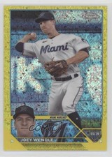 2023 Topps Chrome Update Yellow Mini-Diamond Refractor 71/75 Joey Wendle 16kt