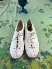 Vintage All White Brunswick Genuine Leather Bowling Shoes Size Women s size 7