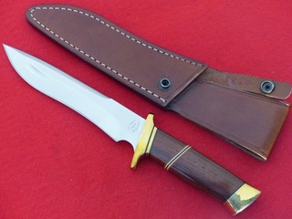 LC Smith Dallas custom USA handmade fixed blade knife & Sheath MINT