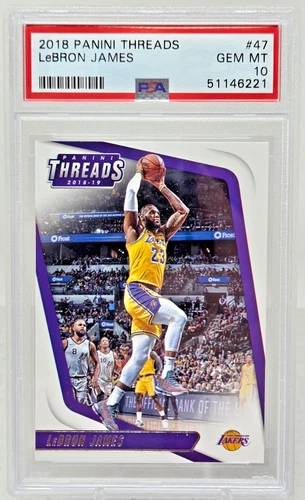 2018 Panini Threads  LeBRON JAMES Basketball Card PSA 10 GEM MINT
