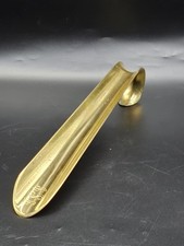 Vintage Solid Brass Curved Handle Monogram Shoe Horn