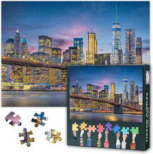 1000 Piece Jigsaw Puzzle New York City Skyline at Dusk NEW SEALED FAST SHIPPING