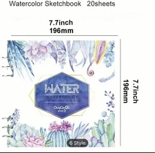 20 heavyweight sheet watercolor spiral sketchbook NEW Shipping Included