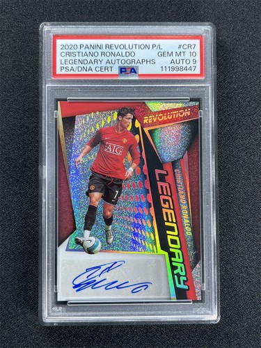 2020-21 Revolution Premier League Cristiano Ronaldo Legendary PSA 10 MT Auto 9