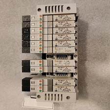 SMC Pneumatic Manifold Base VV5Q11-ULB970147, VQ1301Y-5, VQ1200Y-5-X35 Solenoids