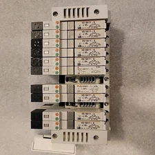 SMC Pneumatic Manifold Base VV5Q11-ULB970147, VQ1301Y-5, VQ1200Y-5-X35 Solenoids