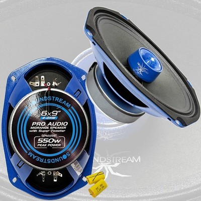 2X LOUD 6''x9'' Car Speakers 550 Watts Peak 4 Ohm Mid-range PRO Audio SPM.694T