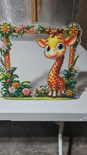 2D Giraffe Photo Frame Baby Shower , Gender Reveal Or For A Birthday Present.