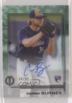 2019 Topps Tribute Green 44/99 Corbin Burnes #TA-CBU Rookie Auto RC 6u5