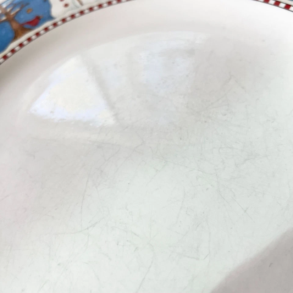 Plato de cena vintage Sakura muñeco de nieve Y2K de Debbie Mumm - descontinuado por Oneida Foto 4 de 4