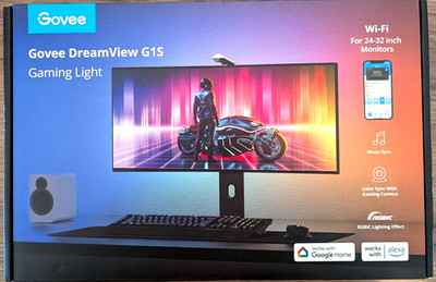 NEW! Govee DreamView G1S RGBIC Gaming Light (fits 24''-32'' monitors)
