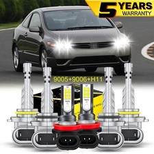 9005+9006+H11 LED Combo Headlight White Fog L...