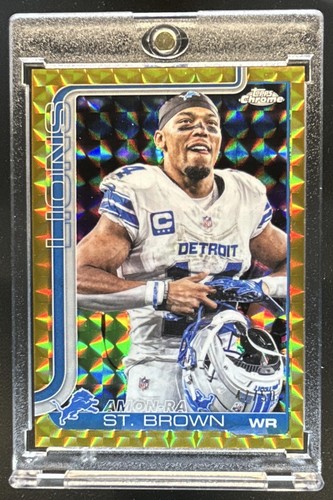 2025 Topps Chrome Amon-Ra St. Brown Variation Gold Geometric Refractor SP #/50