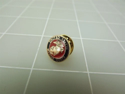 "USMC United States Marine Corps Mini Emblem" BRAND NEW Lapel Pin Enamel 1/2"