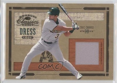2004 Donruss Classics Dress Code Game-Worn Jersey 24/100 Eric Chavez #DC-47 e6p