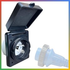 30 Amp RV Power Inlet Twist Lock Shore Power Connector 120V Black