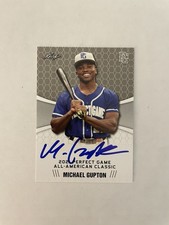 Michael Gupton SIGNED 2021 Leaf Perfect Game All American Classic IP AUTO