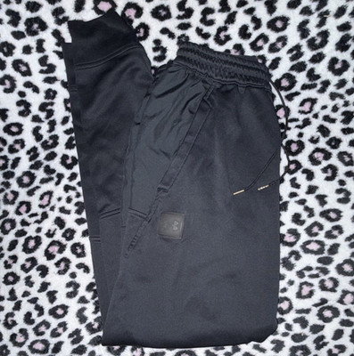 Under Armour Men's Black Jogger Pants Size S Polyester Drawstring Elastic Waist