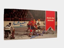 1964-65 PARKHURST NHL HOCKEY AUTOGRAPHED CARD TALLBOY KEN HODGE LOU ANGOTTI AHL