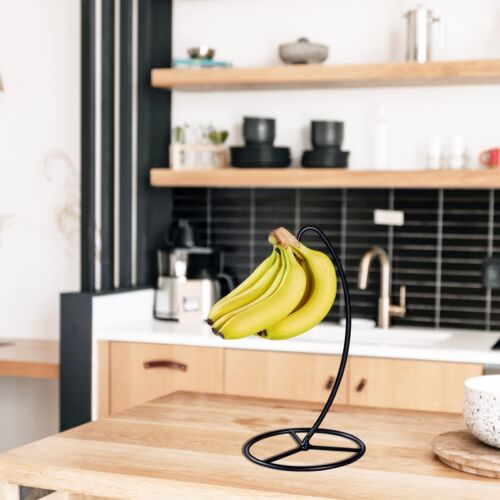 Banana Holder Stand, Banana Hanger Stand Black Metal Bananas Tree Hanger to Keep - Picture 4 of 9