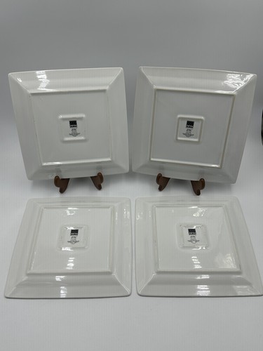 222 Fifth AVE City Scenes Square Dinner Plates 10 1/2 Inch Set Of 4 - Picture 4 of 11