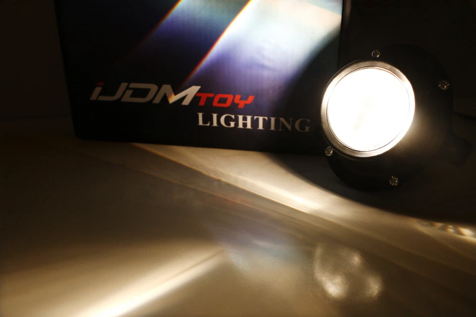 Mini 1.75-Inch Projector Fog Light Assembly w/ H11 Halogen Bulbs For Most Cars.. - Image 4 of 4