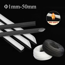 1-50mm Braided Fiberglass Tube Sleeve 600 Deg.C High Temperature Cable Sleeving