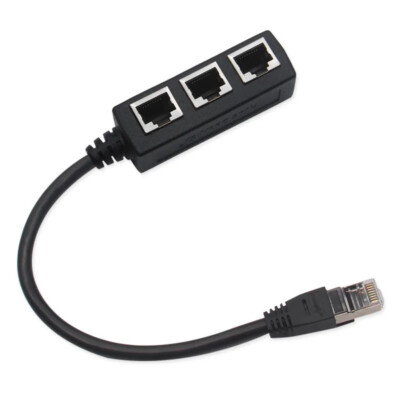 RJ45 Ethernet Splitter Adapter | 1 auf 3 Netzwerkverteiler | Cat 6 LAN Anschluss