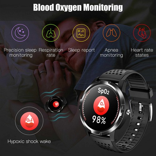 Waterproof Smart Watch Heart Rate Fitness Tracker for iOS Android iPhone - Picture 7 of 9
