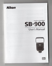 Nikon SB-900 Speedlight Camera Flash Instruction Manual / User Guide In English