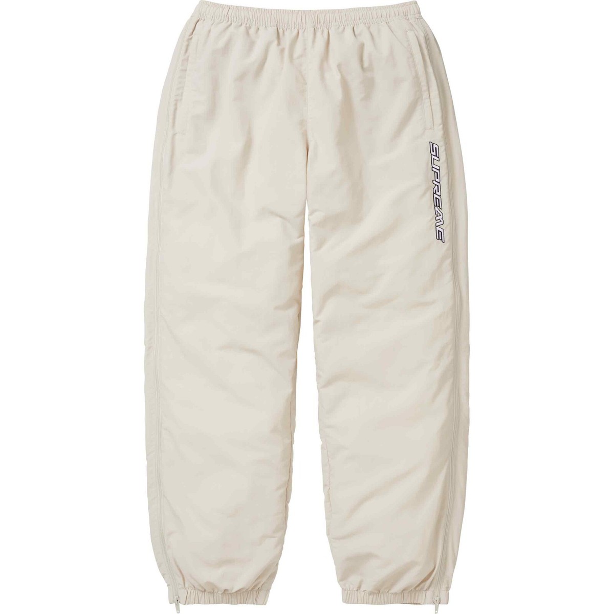 Supreme Nylon Zip Warm Up Pants - Stone - Size Small - SS24 Supreme Nylon Zip Warm Up Pants - Stone - Size Small - SS24